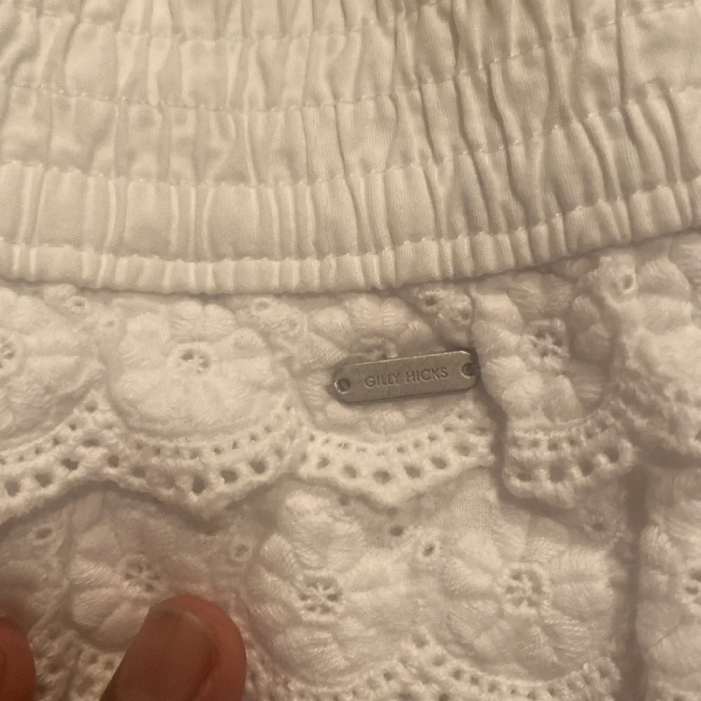 White Lace Trim Women's Sleep Shorts - Picture 3 of 4